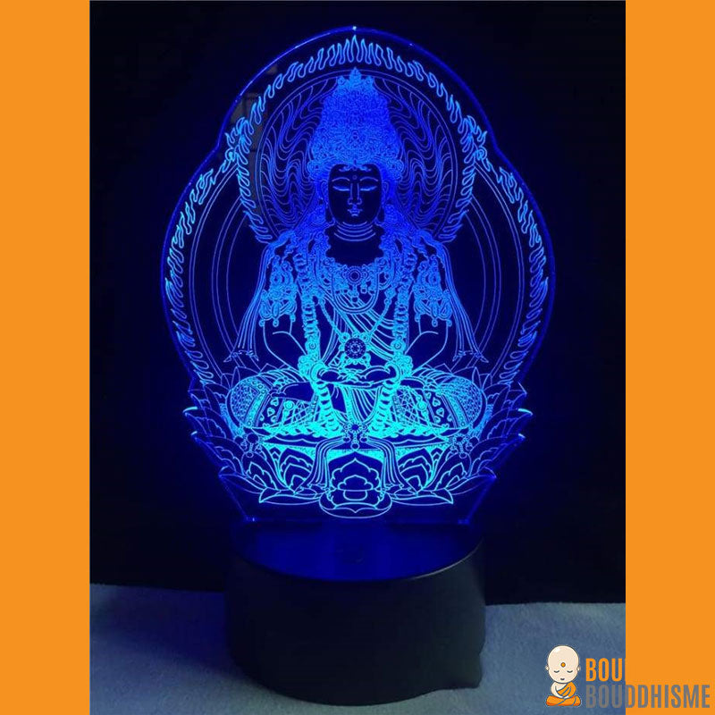 Lampe Led Hologramme "Bouddha Méditation"