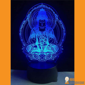 Lampe Led Hologramme "Bouddha Méditation"