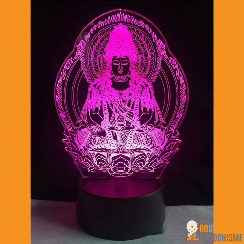 Lampe Led Hologramme "Bouddha Méditation"