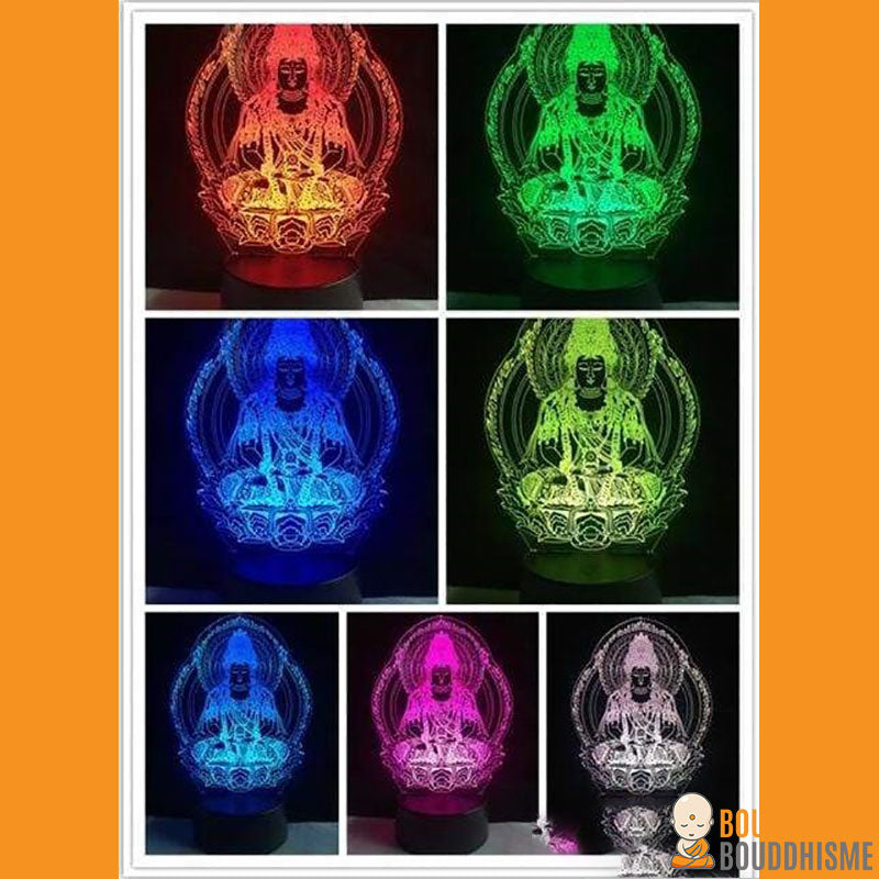 Lampe Led Hologramme "Bouddha Méditation"