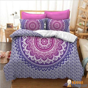 Housse de Couette Jaipur + 2 Taies d'oreillers - 8 couleurs disponibles