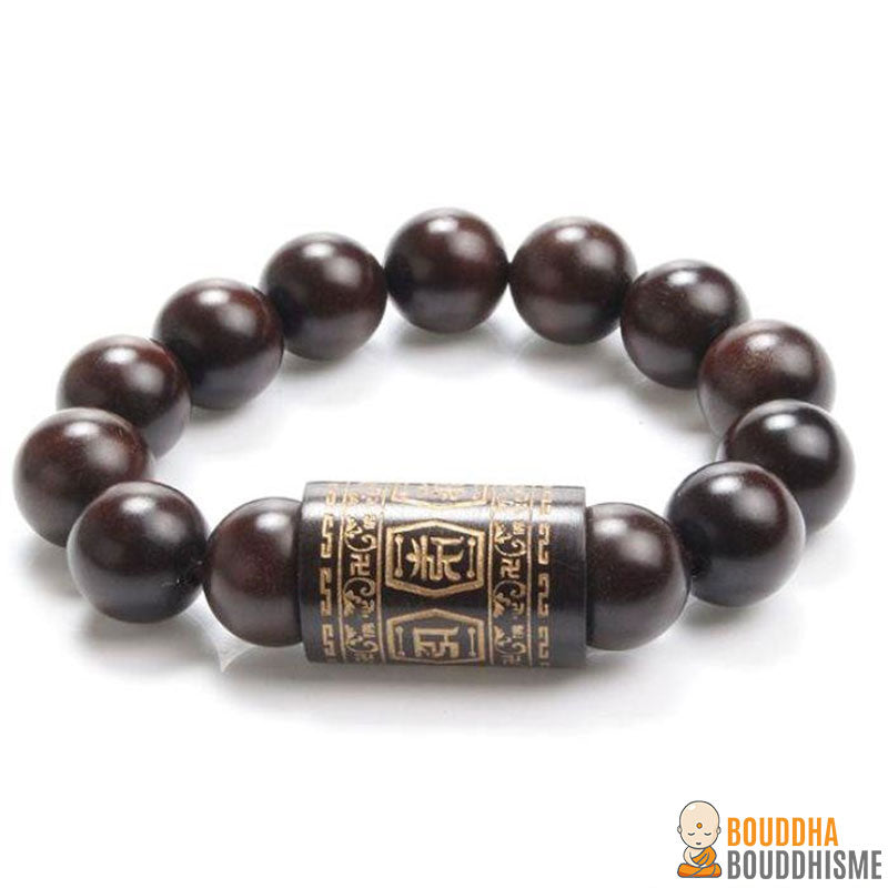 Bracelet Mantra "Protection" en Bois de Jujubier - 4 Mantras disponibles