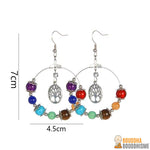 Boucles d'Oreilles "7 Chakras et Arbre de Vie"