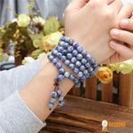 Bracelet Mala "Quiétude" en Sodalite Naturelle