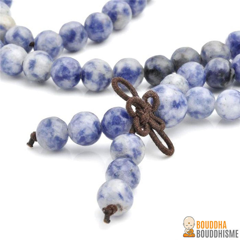 Bracelet Mala "Quiétude" en Sodalite Naturelle