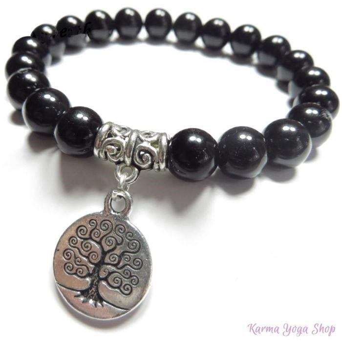 Bracelet Mala "Enracinement" en Onyx