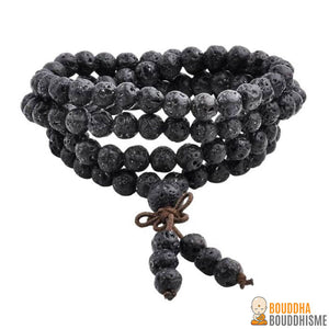 Bracelet Mala "Energie du Volcan" en Pierre de Lave