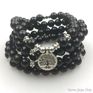 Bracelet Mala "Ancrage" en Onyx