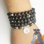 Bracelet Mala "Ancrage" en Onyx