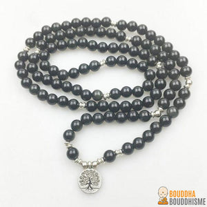 Bracelet Mala "Ancrage" en Onyx