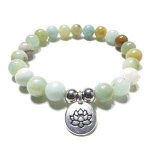 Bracelet Mala "Paix Intérieure" en Amazonite Naturelle