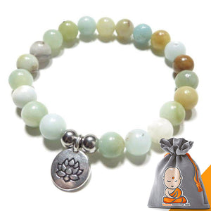 Bracelet Mala "Paix Intérieure" en Amazonite Naturelle