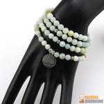 Bracelet Mala "Arbre de Vie" en Amazonite Givrée