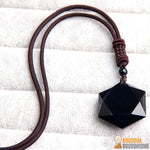 Collier "Etoile" en Obsidienne Noire