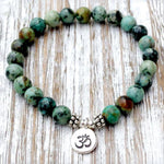 Bracelet Mala "Expression" en Turquoise d'Afrique