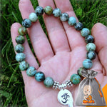 Bracelet Mala "Expression" en Turquoise d'Afrique