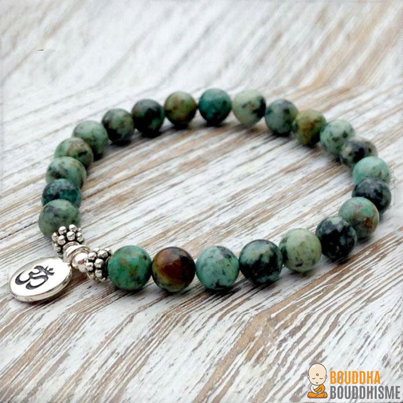 Bracelet Mala "Expression" en Turquoise d'Afrique