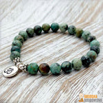 Bracelet Mala "Expression" en Turquoise d'Afrique