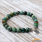 Bracelet Mala "Expression" en Turquoise d'Afrique