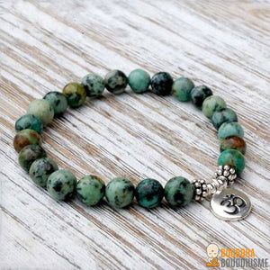 Bracelet Mala "Expression" en Turquoise d'Afrique