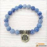 Bracelet Mala "Pleine Conscience" en Aventurine Bleue