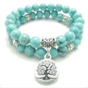 Bracelet Double "Arbre de Vie" en Pierres Turquoises