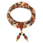 Bracelet Mala Bouddhiste en Quartz Rouge