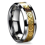 Bague Viking style "Dragon" en Acier Inoxydable