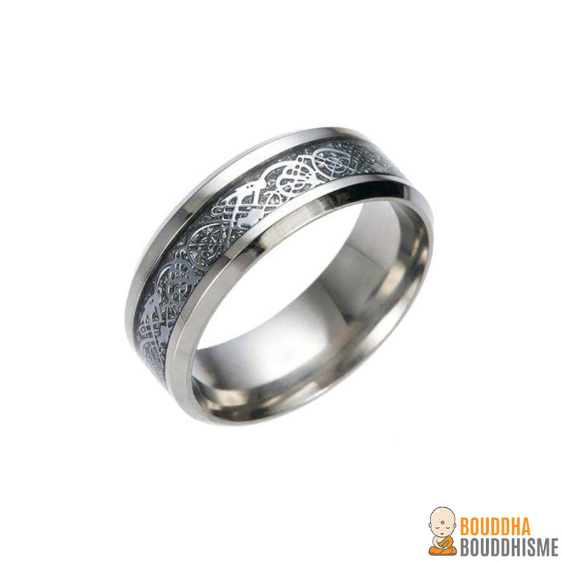 Bague Viking style "Dragon" en Acier Inoxydable