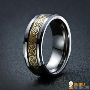 Bague Viking style "Dragon" en Acier Inoxydable