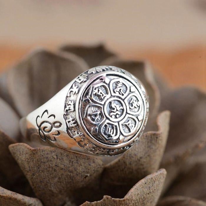 Bague Mantra "Fleur du Lotus" en Argent 925