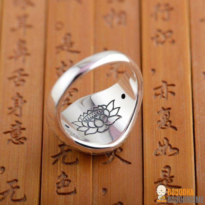 Bague Mantra "Fleur du Lotus" en Argent 925