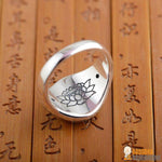 Bague Mantra "Fleur du Lotus" en Argent 925