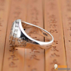 Bague Mantra "Fleur du Lotus" en Argent 925