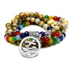 Bracelet Mala "7 Chakras" et son pendentif Om