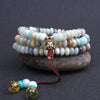 Bracelet/Collier Mala "Mantra" en Pierres Naturelles et son pendentif Bouddha - 3 pierres disponibles