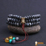 Bracelet/Collier Mala "Mantra" en Pierres Naturelles et son pendentif Bouddha - 3 pierres disponibles