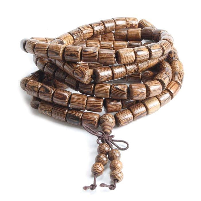 Bracelet de Prière Tibétain en bois Wengé