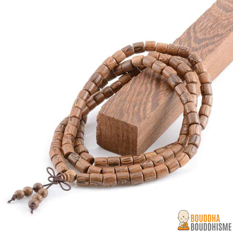 Bracelet de Prière Tibétain en bois Wengé