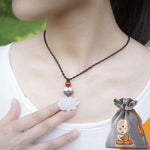 Collier "Fleur de Lotus" en Graine de Bodhi