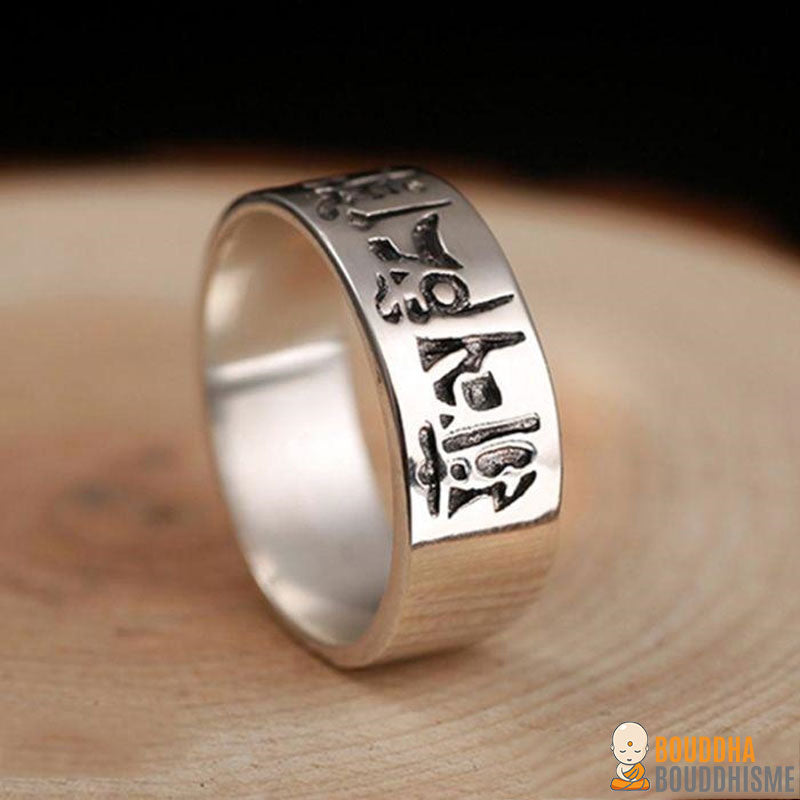 Bague "Mantra Oriental" en Argent 925