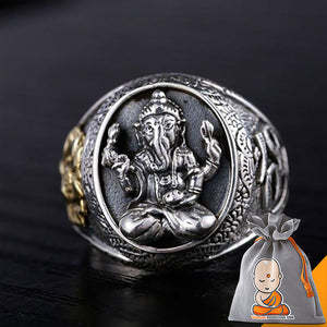 Bague "Ganesh" Luxueuse en Argent 925