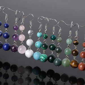 Boucles d'oreilles "Energie" en Pierre semi-précieuse - 15 pierres disponibles