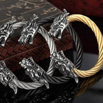 Bracelet "Tête de Dragon" Cable Torsadé en Acier Inoxydable