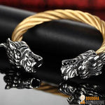 Bracelet "Tête de Dragon" Cable Torsadé en Acier Inoxydable