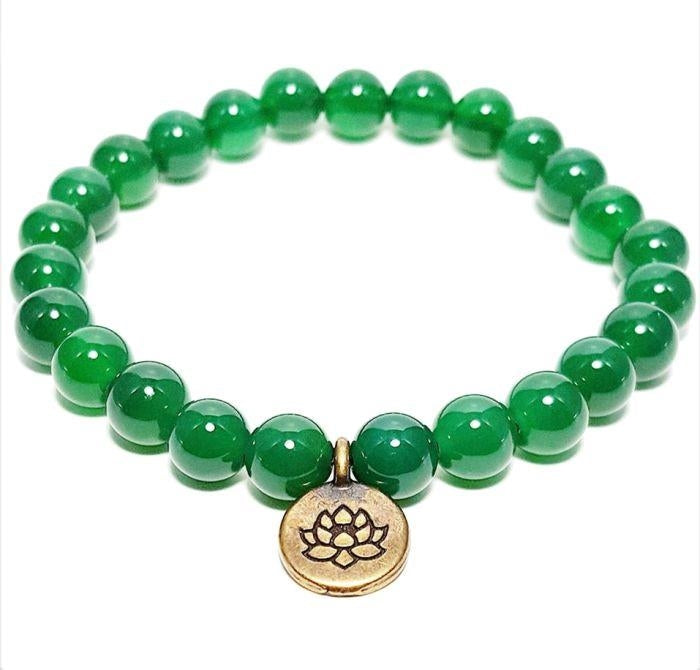 Bracelet Mala "Courage & Prospérité" en Aventurine Verte