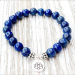 Bracelet Mala "Expression & Confiance" en Lapis Lazuli