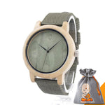 Montre "Nature Verte" et son cadre en bambou naturel - 2 modèles disponibles