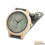 Montre "Nature Verte" et son cadre en bambou naturel - 2 modèles disponibles