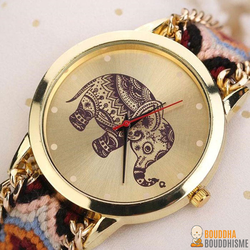 Montre tissée "Éléphant Sacré" - 5 modèles disponibles